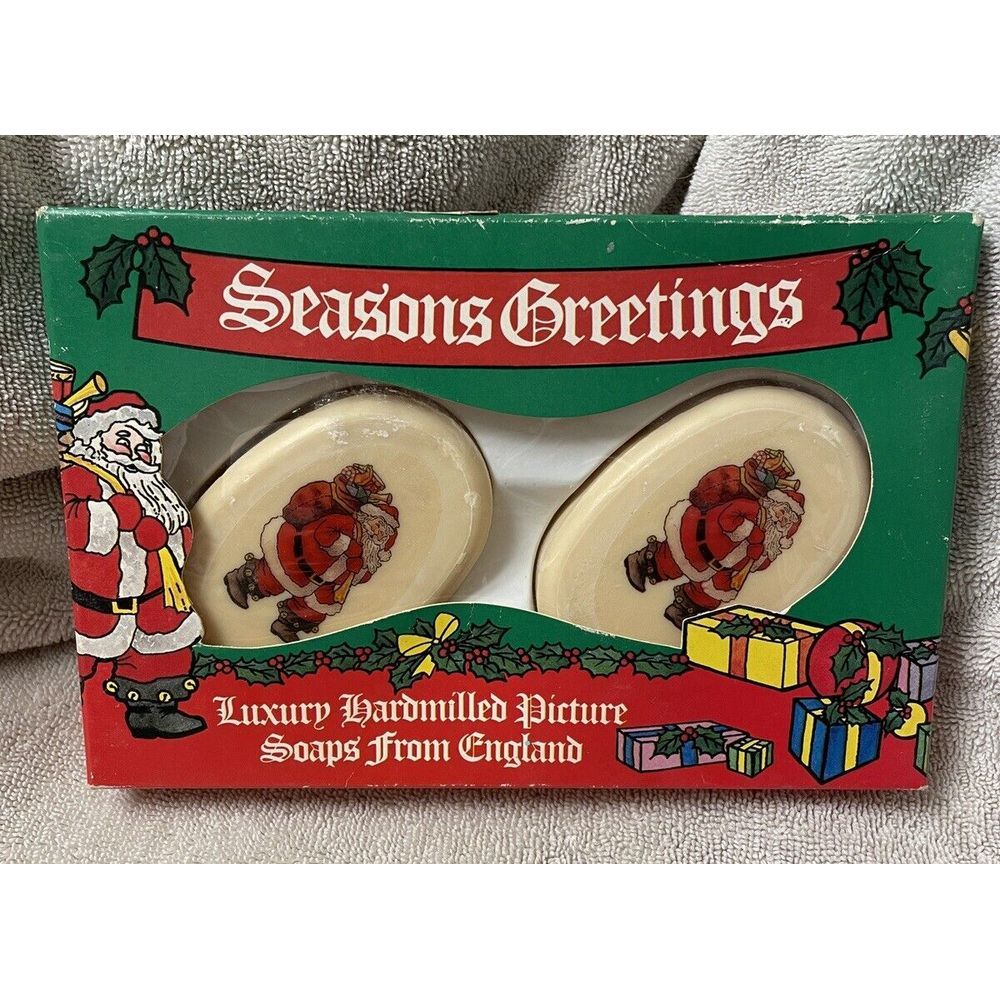 Luxury Hand Milled Picture Soaps ‎ Merry Christmas Santa Claus England